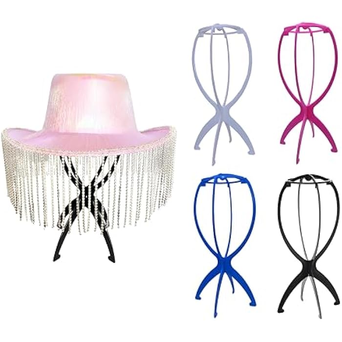 Cap Holder - Durable plastic cap organizer designed to keep hats neatly stored and protected, stackable and lightweight for convenient display in homes or shops, with universal sizing. (4PCS) - Image 1